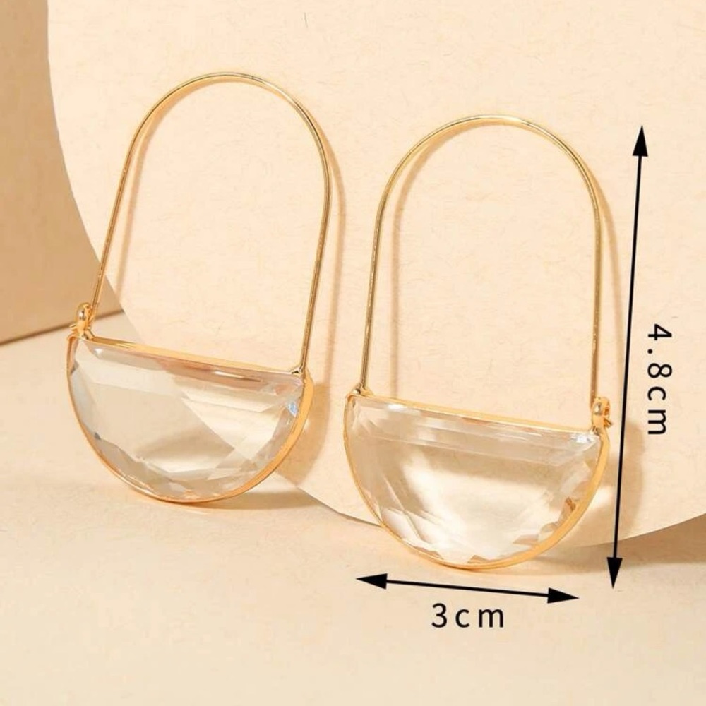 💎 Gemstone Hoop Earrings 💎 - Picture 3 of 4